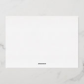 Minimalist Modern Chic Script Photo Save The Date 箔招待状 (裏面)