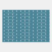 Minimalist Modern Christmas Trees Stars Snow ラッピングペーパーシート (正面2)