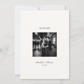 Minimalist Modern Classy Script Photo QR Wedding セーブザデート (正面)