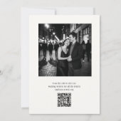 Minimalist Modern Classy Script Photo QR Wedding セーブザデート (裏面)