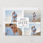 Minimalist Modern Collage 4 Custom Photos Wedding (正面)