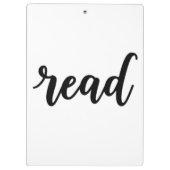 Minimalist Modern Cursive "read" Calligraphy クリップボード (裏面)
