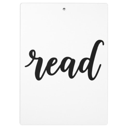 Minimalist Modern Cursive "read" Calligraphy クリップボード (裏面)