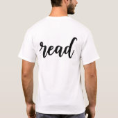 Minimalist Modern Cursive "read" Calligraphy Tシャツ (裏面)