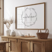 Minimalist Modern Custom Name Sign Wedding Gift ポスター