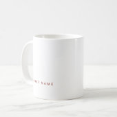 Minimalist Modern Custom Name, Text and Photo コーヒーマグカップ (正面左)