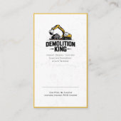 Minimalist Modern Demolition King Business Card 名刺 (正面)