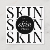 Minimalist Modern Dermatologist Aesthetician Photo スクエア名刺 (正面)