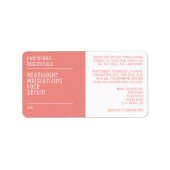 minimalist modern dusty rose dropper bottle label ラベル (正面)