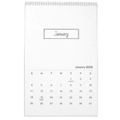 Minimalist Modern Elegant 2026 Calendar カレンダー (1月 2026)