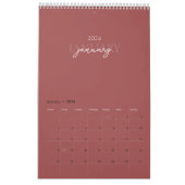 Minimalist Modern Elegant 2026 Calendar カレンダー (1月 2026)