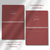 Minimalist Modern Elegant 2026 Calendar カレンダー