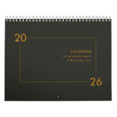 Minimalist Modern Elegant 2026 Calendar カレンダー (カバー)
