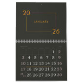 Minimalist Modern Elegant 2026 Calendar カレンダー (1月 2027)