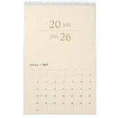 Minimalist Modern Elegant 2026 Calendar カレンダー (1月 2027)
