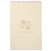 Minimalist Modern Elegant 2026 Calendar カレンダー (カバー)