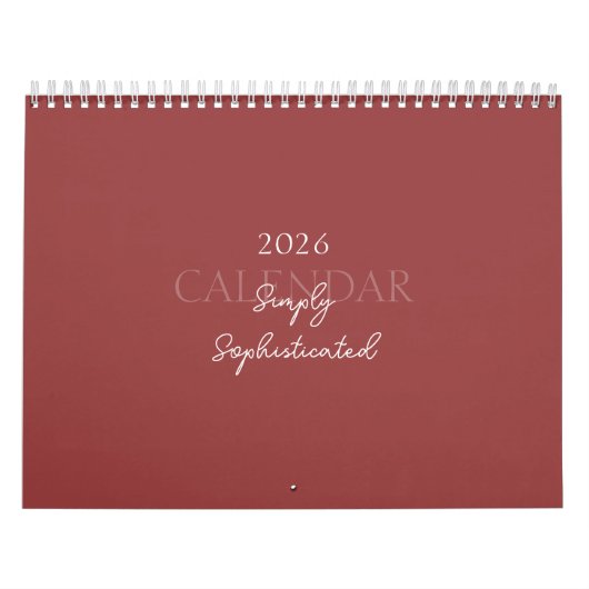 Minimalist Modern Elegant 2026 Calendar カレンダー (カバー)
