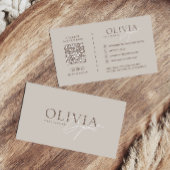 Minimalist Modern Elegant Beige Neutral 名刺