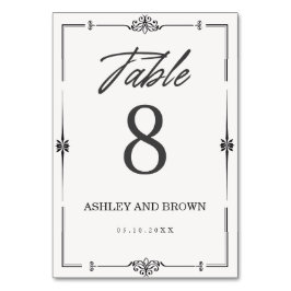 Minimalist Modern Elegant Boho Simple Table Number テーブルナンバー