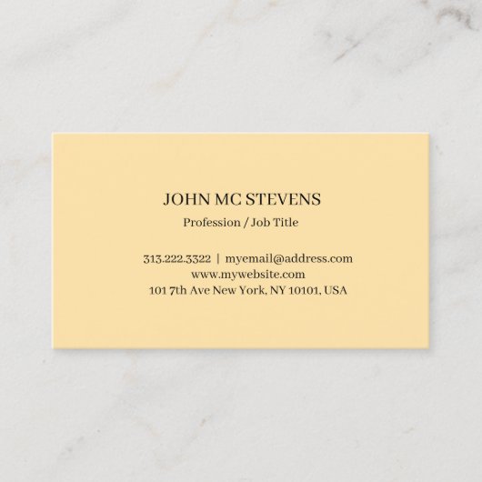 Minimalist Modern Elegant Business Card 名刺 (正面)