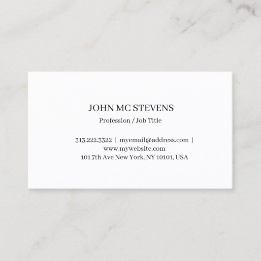 Minimalist Modern Elegant Business Card 名刺 (正面)