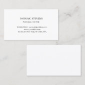 Minimalist Modern Elegant Business Card 名刺 (正面/裏面)