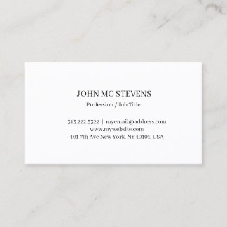 Minimalist Modern Elegant Business Card 名刺
