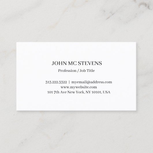 Minimalist Modern Elegant Business Card 名刺 (正面)