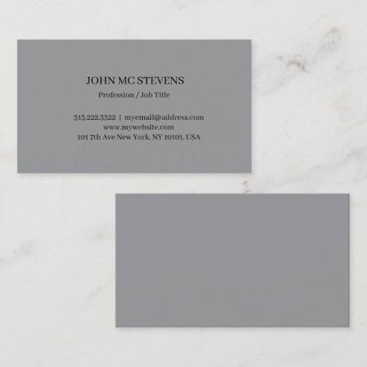 Minimalist Modern Elegant Business Card 名刺 (正面/裏面)