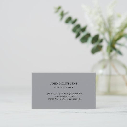 Minimalist Modern Elegant Business Card 名刺 (スタンド正面)