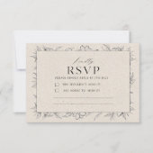 Minimalist Modern Elegant Cream Clean RSVP Card |  (正面)
