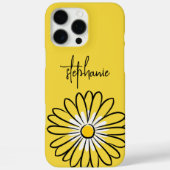 Minimalist Modern Elegant Daisy flower and text Case-Mate iPhoneケース (裏面)