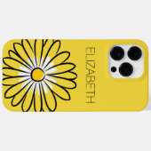 Minimalist Modern Elegant Daisy flower and text Case-Mate iPhoneケース (裏面 (横))