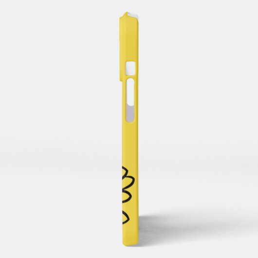 Minimalist Modern Elegant Daisy flower and text iPhoneケース (左側面)