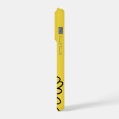 Minimalist Modern Elegant Daisy flower and text iPhoneケース (左側面)