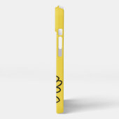 Minimalist Modern Elegant Daisy flower and text iPhoneケース (左側面)