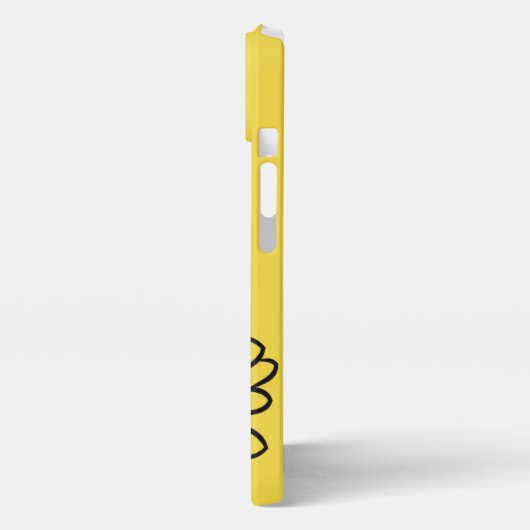 Minimalist Modern Elegant Daisy flower and text iPhoneケース (左側面)