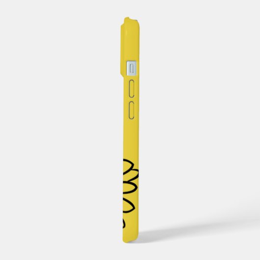 Minimalist Modern Elegant Daisy flower and text iPhone 15ケース (左側面)