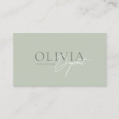 Minimalist Modern Elegant Pastel Green 名刺 (正面)
