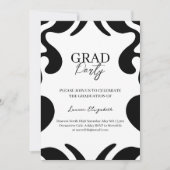 Minimalist Modern Elegant Photo Graduation Party 招待状 (正面)