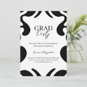 Minimalist Modern Elegant Photo Graduation Party 招待状 (スタンド正面)