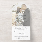 Minimalist Modern Elegant Photo Wedding  オールインワン招待状 (内側)