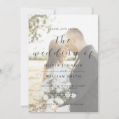 Minimalist Modern Elegant Photo Wedding  招待状 (正面)