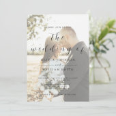 Minimalist Modern Elegant Photo Wedding  招待状 (スタンド正面)