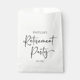 Minimalist Modern Elegant Retirement Party フェイバーバッグ
