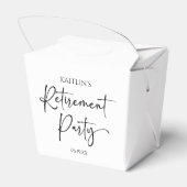 Minimalist Modern Elegant Retirement Party フェイバーボックス (裏面サイド)