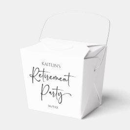 Minimalist Modern Elegant Retirement Party フェイバーボックス