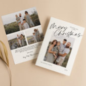 Minimalist Modern Elegant Script Christmas シーズンカード