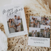 Minimalist Modern Elegant Script Christmas シーズンカード