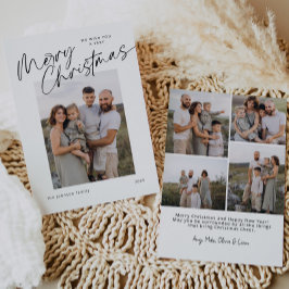 Minimalist Modern Elegant Script Christmas シーズンカード